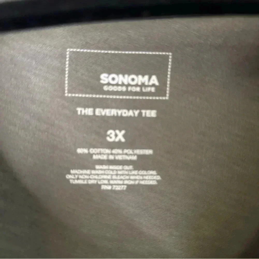 Sonoma Olive Green Sparkly casual long sleeve t-shirt, great condition plus size - Picture 2 of 6